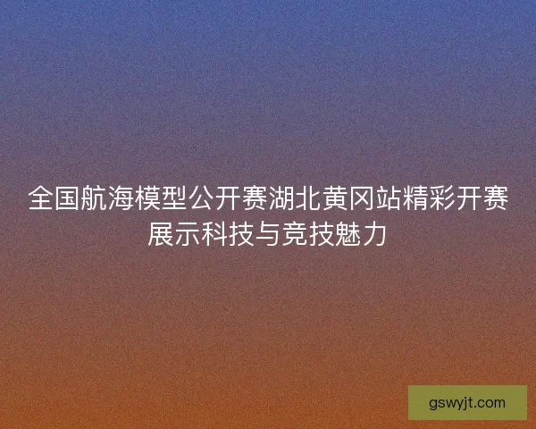 全国航海模型公开赛湖北黄冈站精彩开赛展示科技与竞技魅力 全国航海模型公开赛湖北黄冈站精彩开赛展示科技与竞技魅力