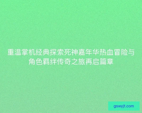 重温掌机经典探索死神嘉年华热血冒险与角色羁绊传奇之旅再启篇章
